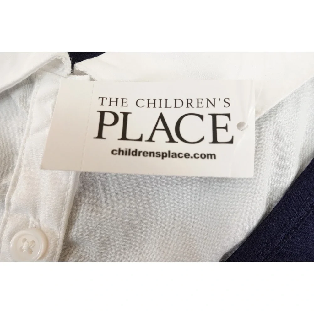 The Childrens Place Girls 16 Uniform Short Sleeve Ponte Knit 2 In 1 Dress NWT